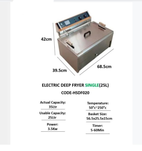 25Ltr Electric Deep Fryer