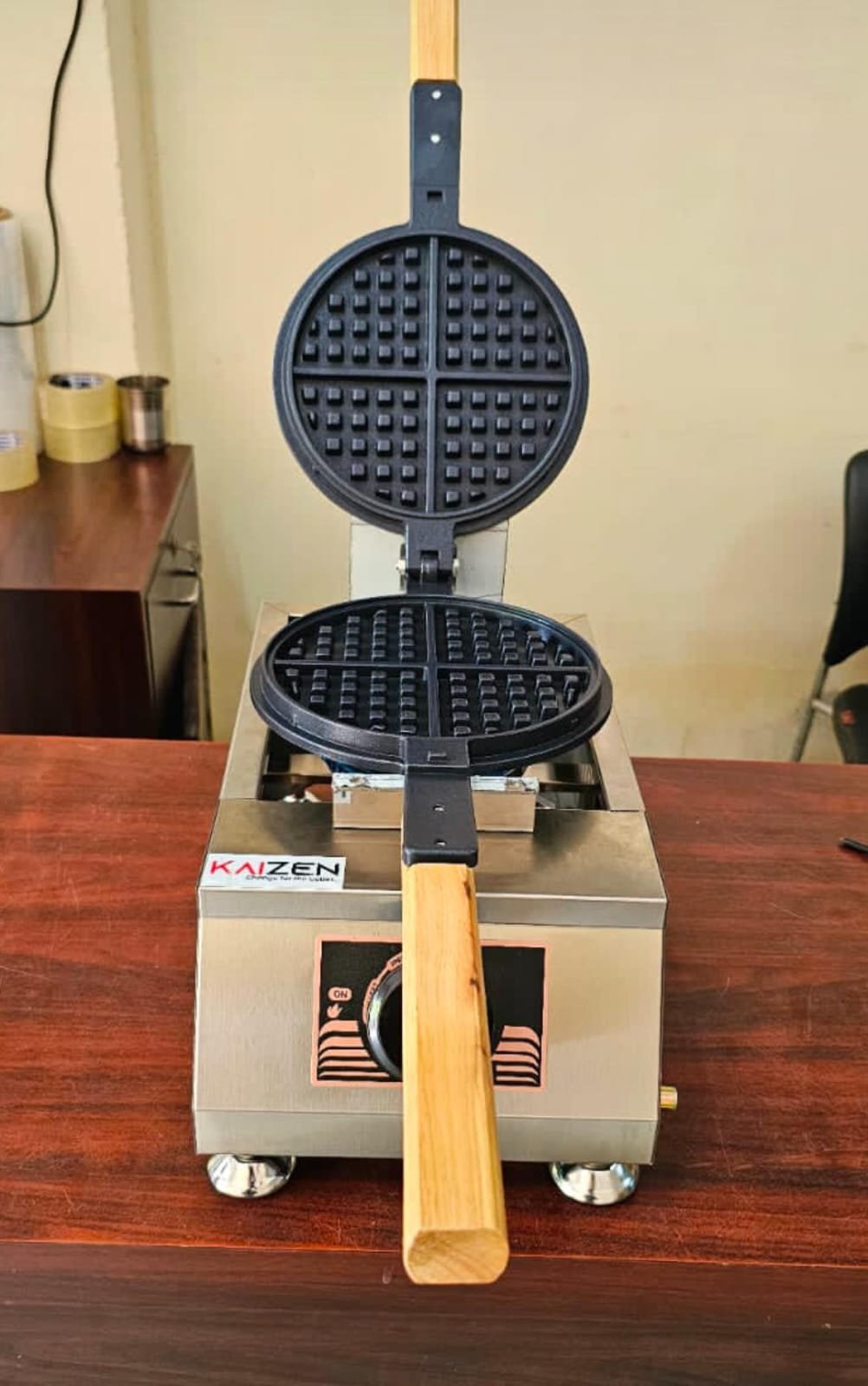 Gas belgian waffle premium