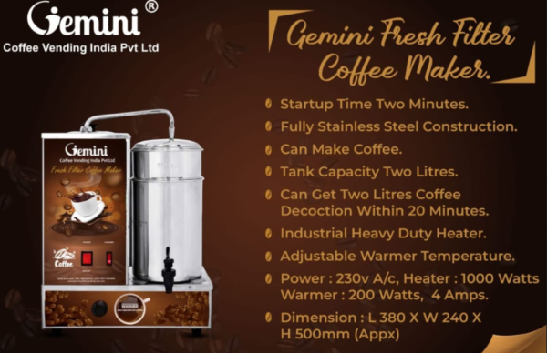 2ltr filter coffee DECOCTION machine