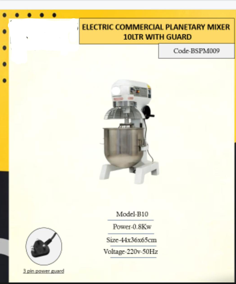 10ltr planetary mixer machine