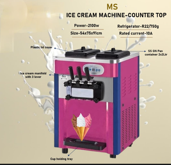 2+1 softy Ice cream ( m.s) table top
