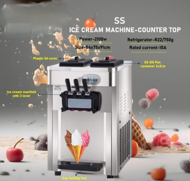 2+1 softy ( s.s) machine table top