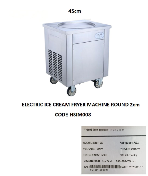 Electric panice  cream machine round