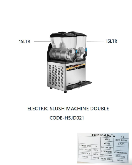 Double tank slush machine