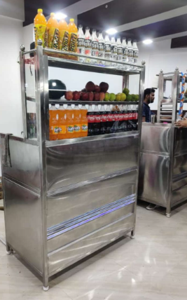 4*2 feet S.S juice counter with over 3 shelf