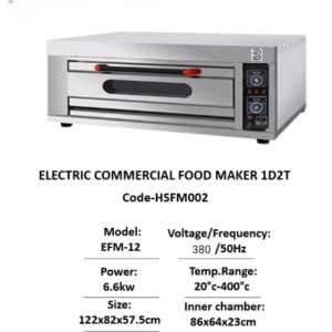 Electric 1 deck 2 tray deck oven( three phase)