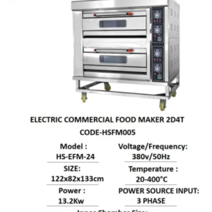 Electric 2 deck 4 tray deck oven