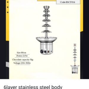 6layer stainless steel body chocolate fountain