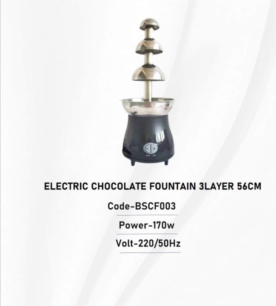 3 layer chocolate fountain 56cm